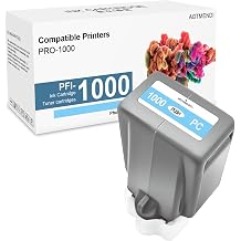 PFI-1000PC Ink Cartridge 80ml Pigment PFI 1000 Ink Tank Replacement for Canon imagePROGRAF PRO-1000 Printer 1-Pack, Photo Cyan