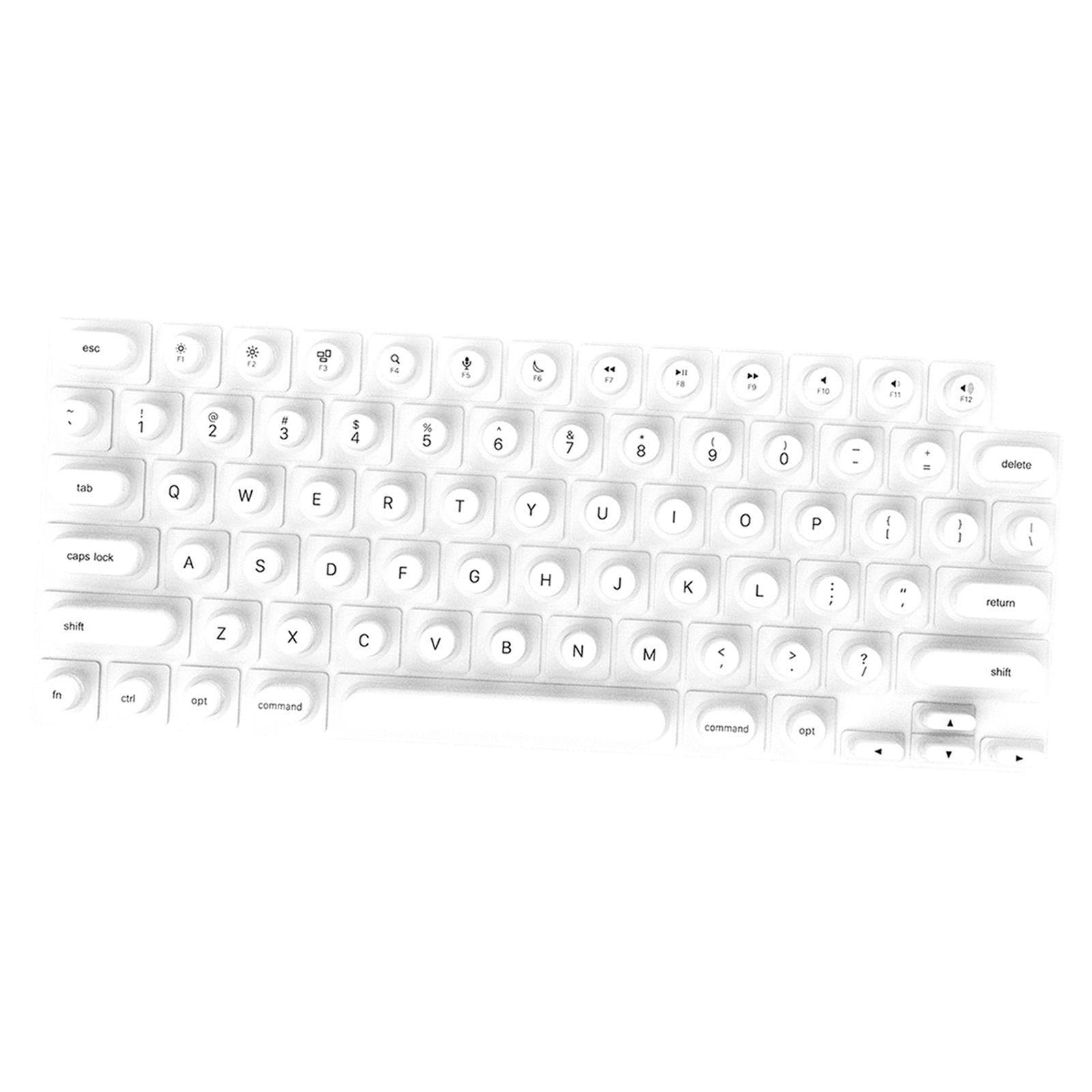 Funda de teclado para portátil y protector de silicona para uñas largas blanco 8