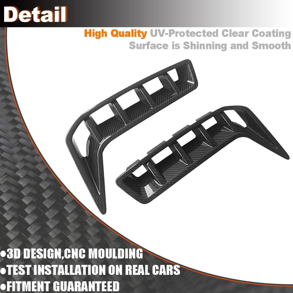 Carbon Fiber Front Side Fender Air Vent Trim Covers for BMW X5 G05 M50i M60i 2023-2025 Front Bumper Air Vent Intake Exterior Accessories
