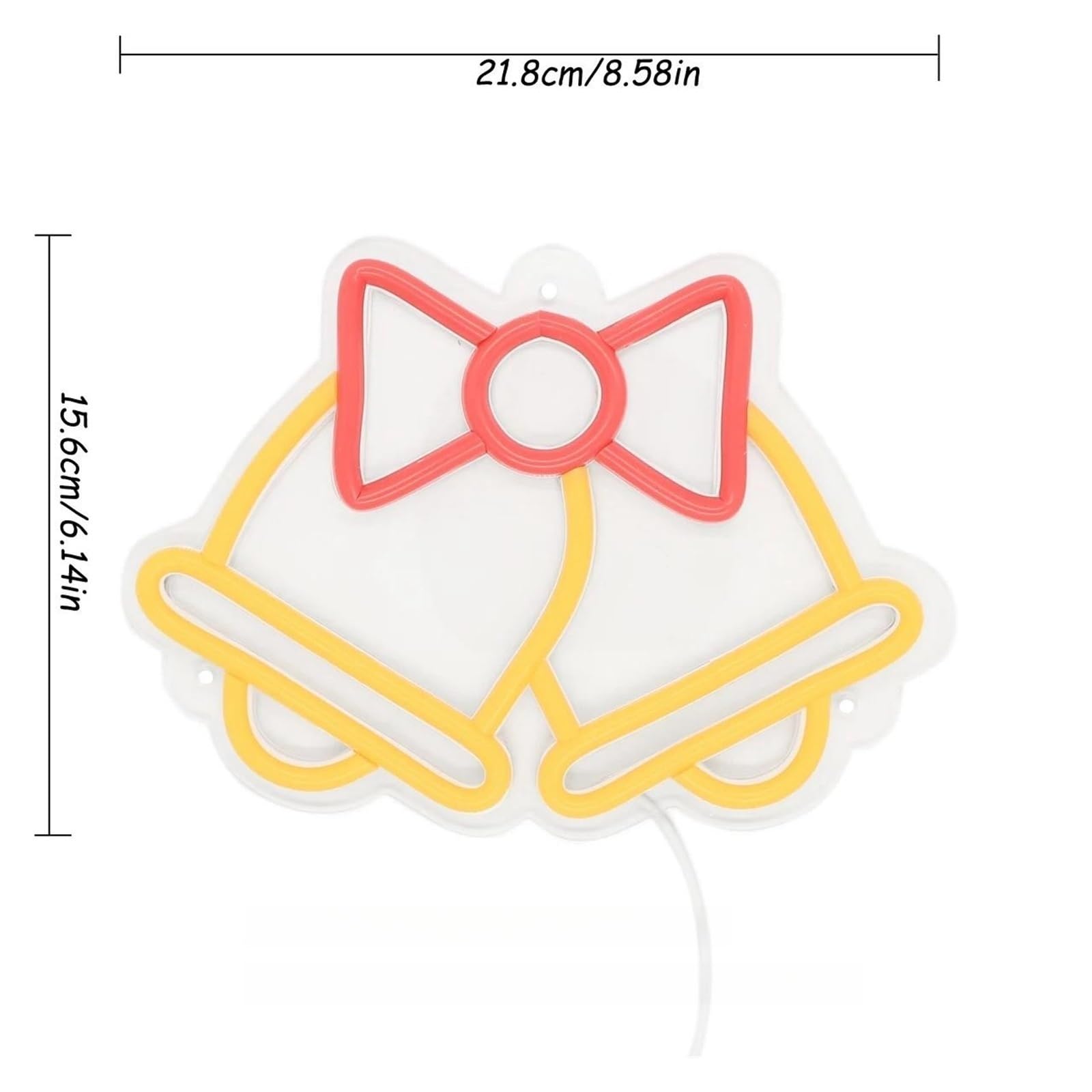 Rynzo luci al neon per feste Doppie campane per insegne al per neon per alimentazione per USB dimmerabili per luci per