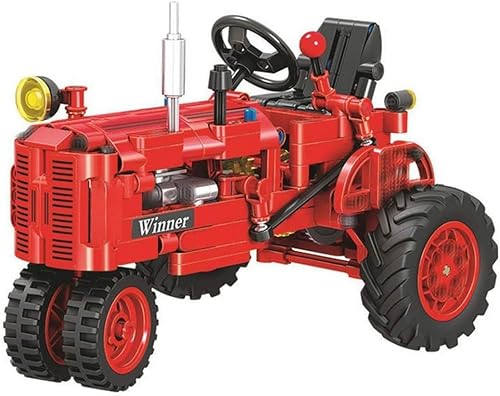 Miniatura 2 de Classic Tractor Buidling Block Set, 302 PCS Classic Farm Tractor Building Blocks Kit, 1/12 Retro Farm Brick Construction Toy Models Set, Creative