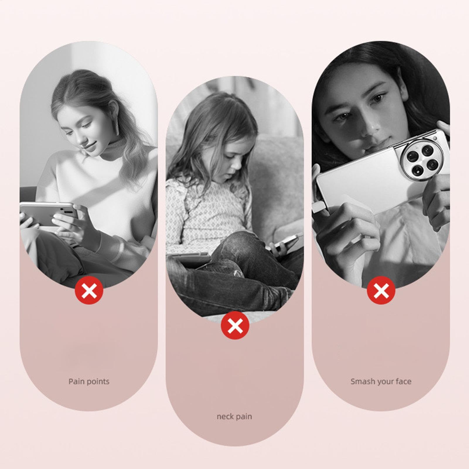 Generisch Supporto per telefono con cuscino, supporto per tablet | supporto rimovibile, supporto flessibile per tablet per leggere e guardare video