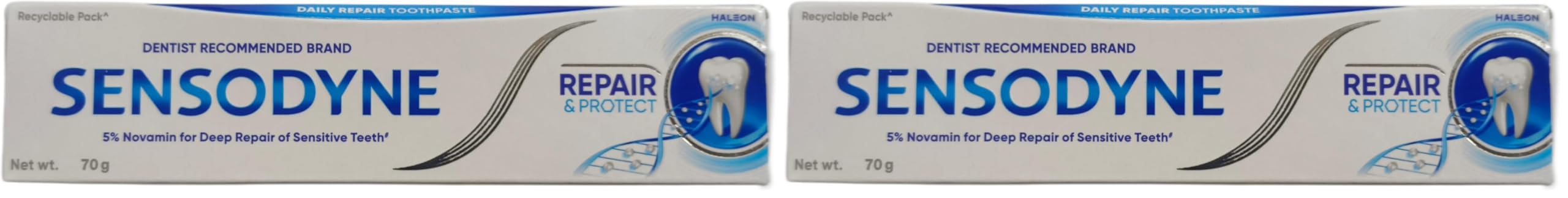 Sensodyne Repair 70g Toothpaste: Repair & Protect Sensitivity Relief Tooth Decay Prevention Toothpaste for daily repair, Dentist Recommended Brand (Pack of 2)-image-48