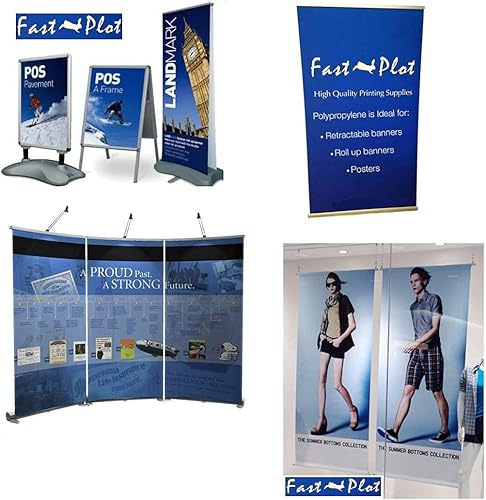 Miniatura 8 de FastPlot Banner de polipropileno impermeable de 8 mil, rollo de 35.8in x 98.4ft  núcleo de 2.0in