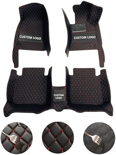 Miniatura 2 de Alfombrillas personalizadas para Jeep Cherokee Compass Wrangler Grand Cherokee Renegade Gladiator Liberty, almohadillas de forro de cuero (costuras