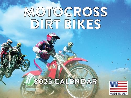 Calendario mensual de motocross para motocicleta 2025, calendario de pared de 12 meses