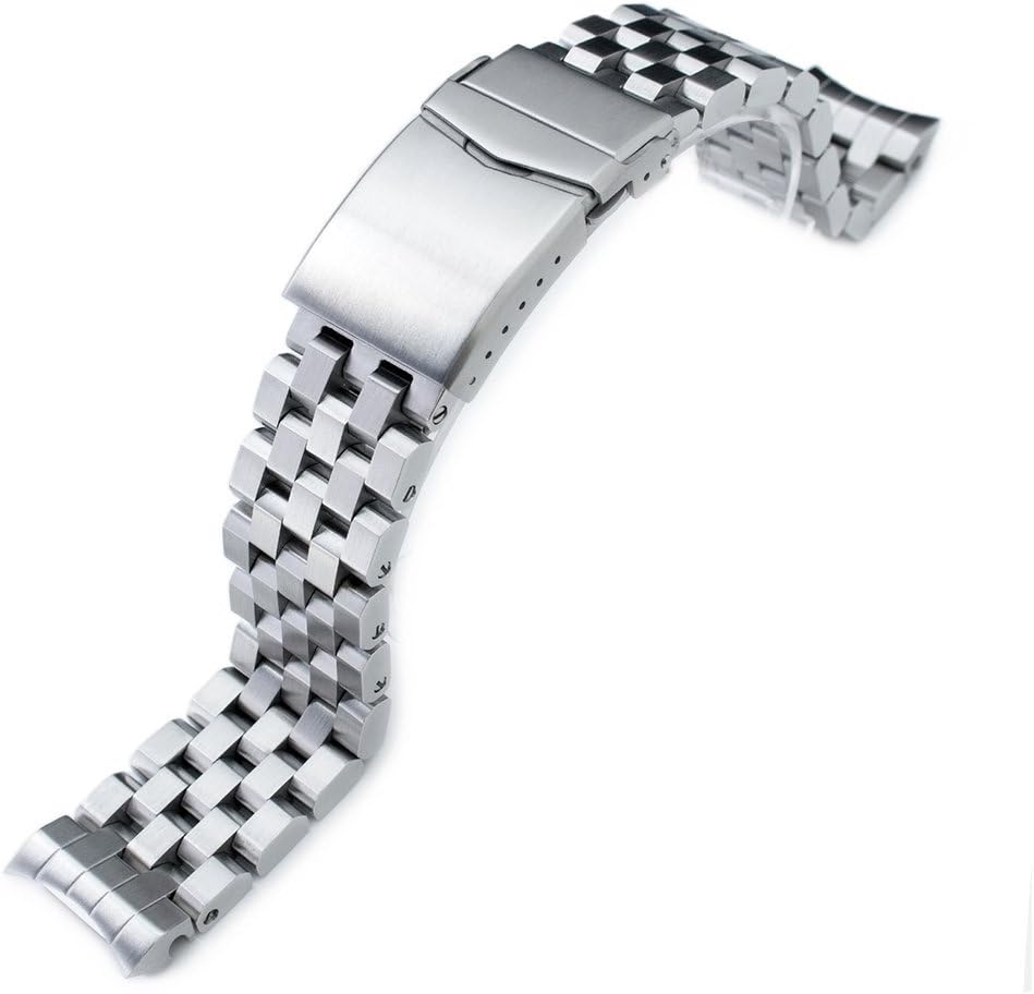 Watch Bracelet for Seiko MM300 Prospex SBDX001, 20mm Super Engineer II, V-Clasp Brushed