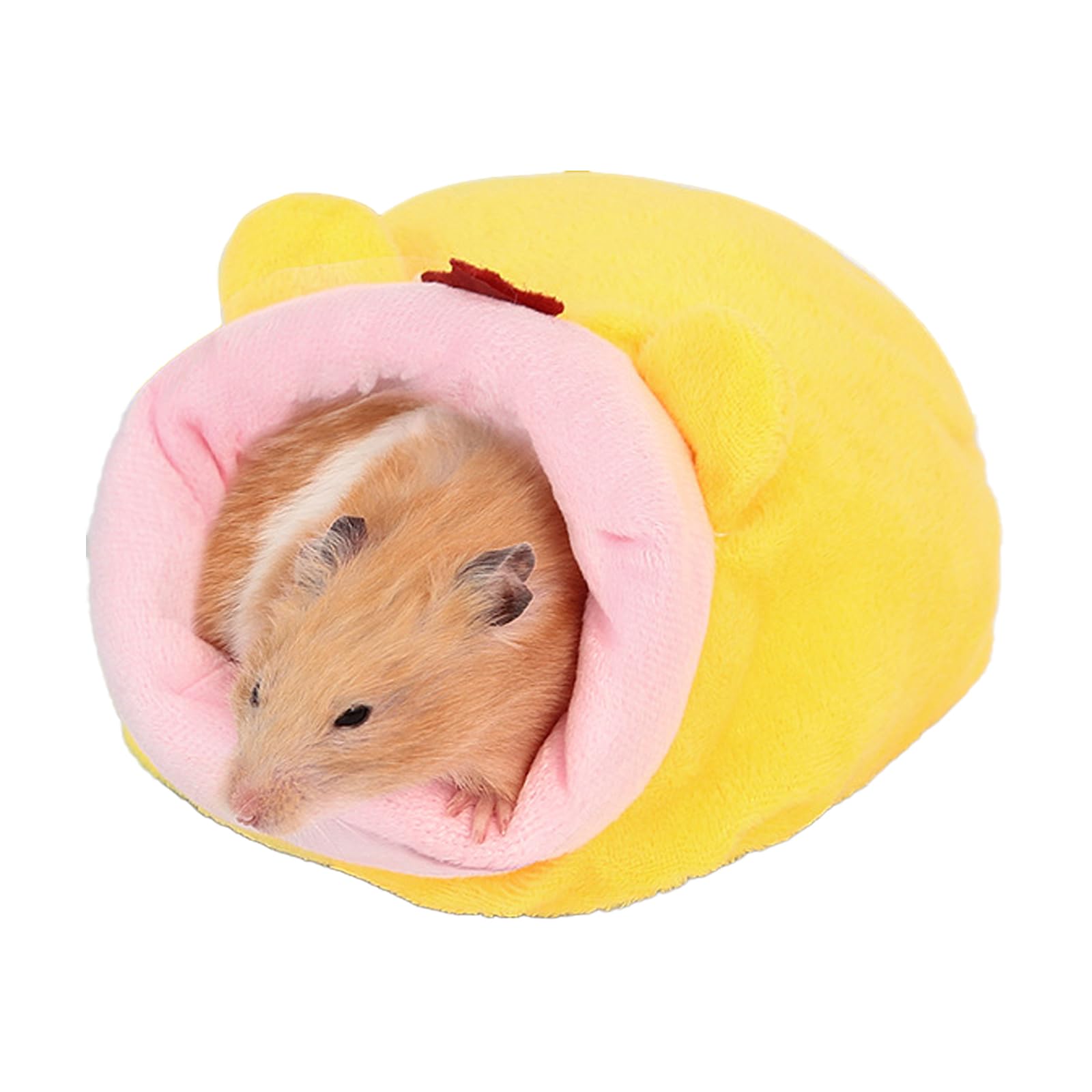 YISAIKR Cute Chicken Shape Hamster Bed, Warm Plush Hamster House, Soft Small Pet Bed & Small Pet House for Syrian Hamsters, Guinea Pigs, Hedgehogs and Small Animals