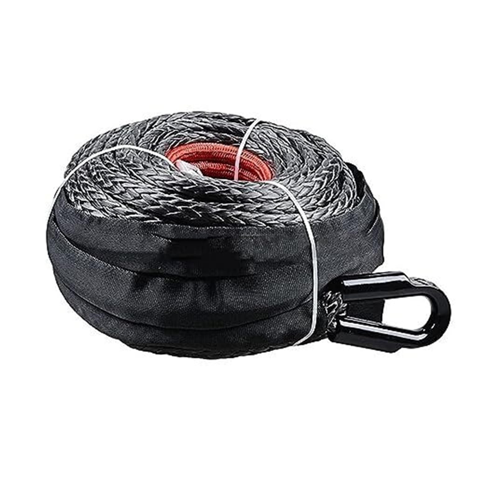 Syntetyczna lina do wyciągarki z osłoną, holownicza 9,5 mm, 29 m quadów UTV terenowych, ciężarówek, łodzi(9.5mm X 29m)