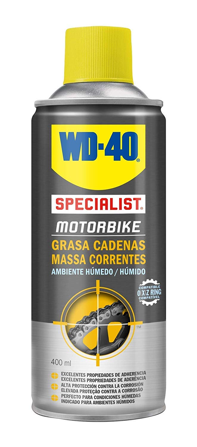 WD 40 - Wd40 Specialist Motorbike - Pack Spray Limpiacadenas 400Ml + Grasa De Cadenas 400Ml Moto Motorcycle Accesories