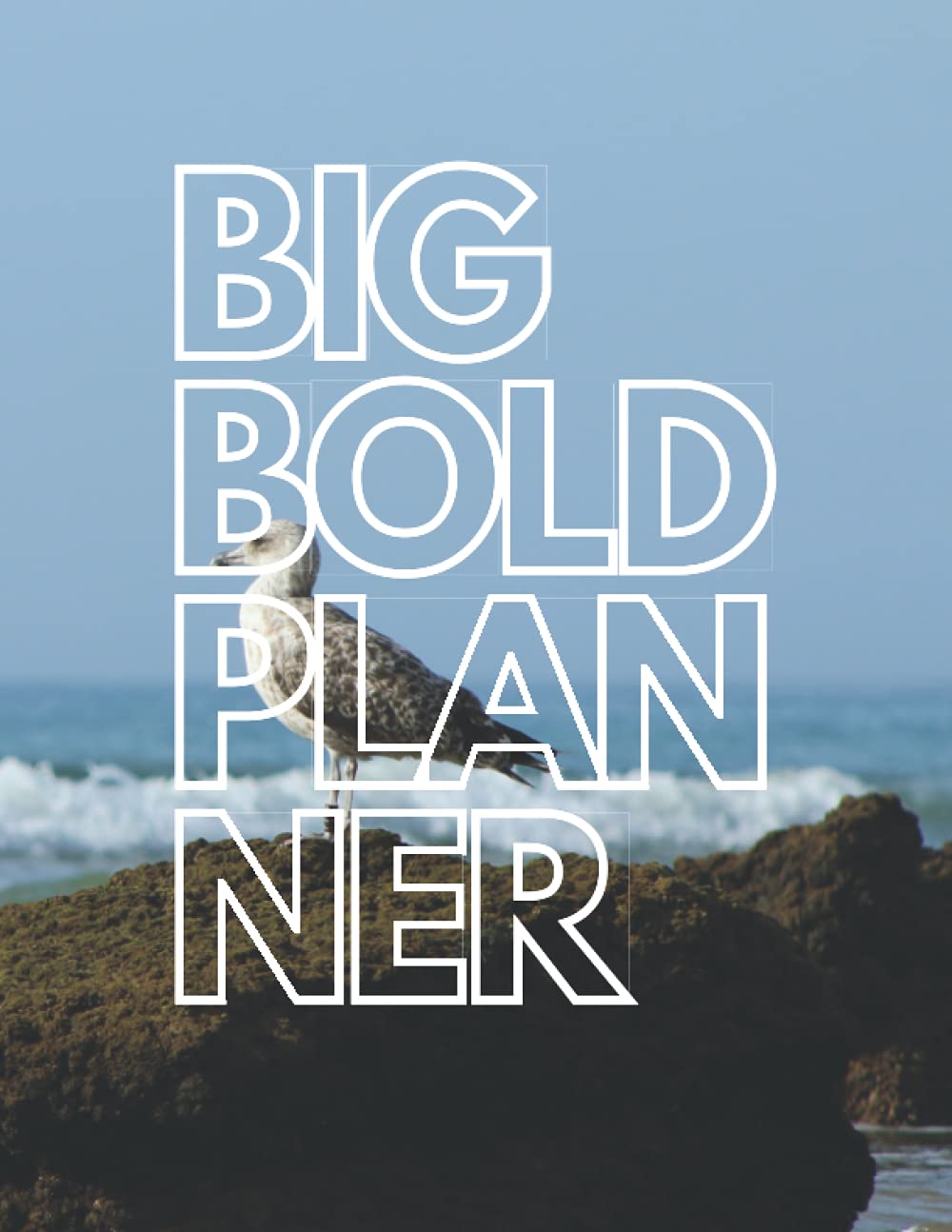 BIG BOLD PLANNER: Large 24 Month Undated Calendar For Minimalists | Tranquility | Vol. 4 | 8.5 x 11 with Soft Cover