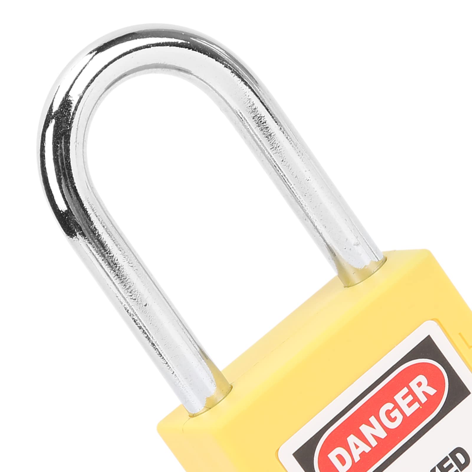 Juego de cerraduras de bloqueo y etiquetado, 10 juegos de candado de seguridad, bloqueo de candado de 38 mm, bloqueo de aislamiento de ingeniería industrial de nailon para (Yellow)