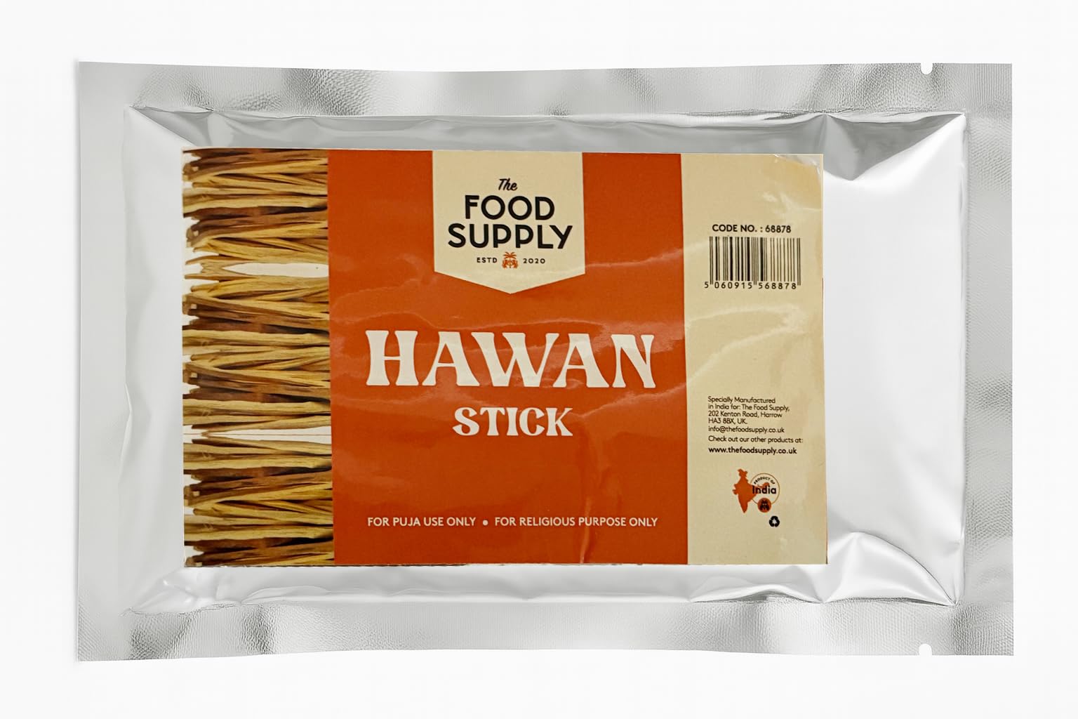 TFS Hawan Stick 150g – Natural Herbal Sticks for Pooja, Havan, and Spiritual Rituals | Purifies Atmosphere | Chemical-Free | Easy to Use | For Religious Use Only