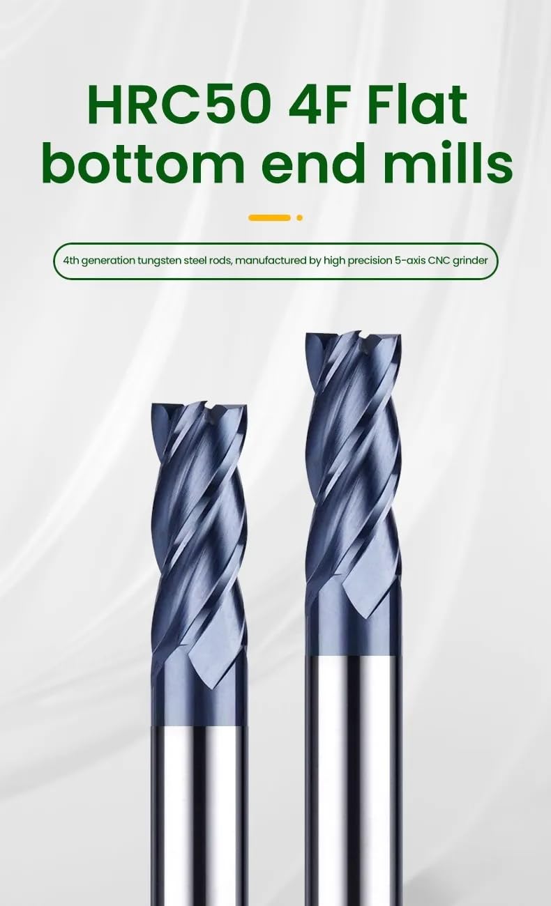 Fresa Con Revestimiento De Aleación De Acero De Tungsteno 100L/150L Hrc50 Fresa Frontal Alargadora Fresa CNC,12x100L