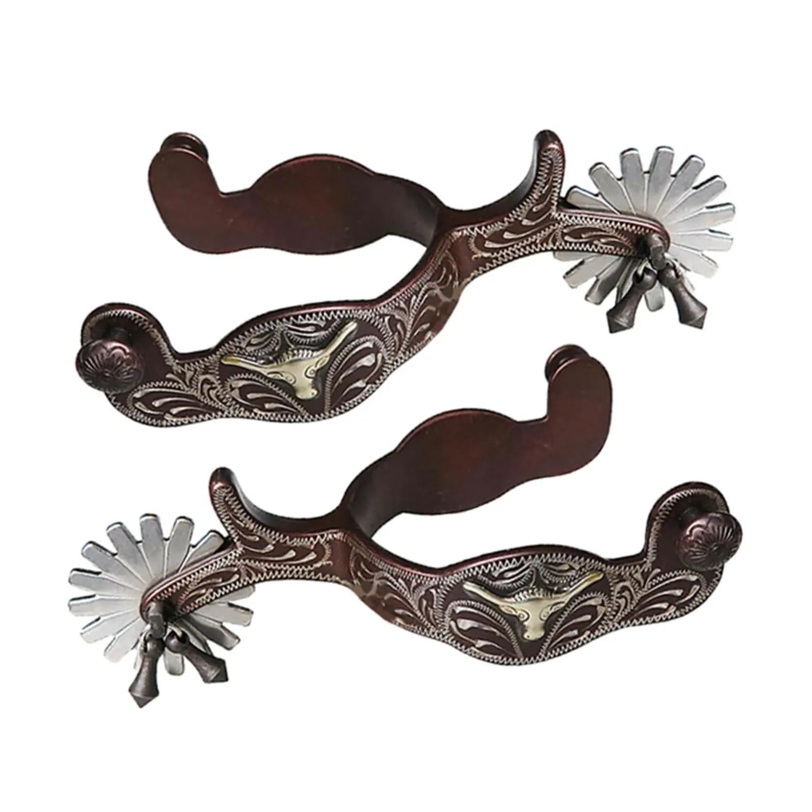 Caballos Espuelas Espuelas de Caballo de Acero Inoxidable, Equipo Ecuestre, 2 uds.