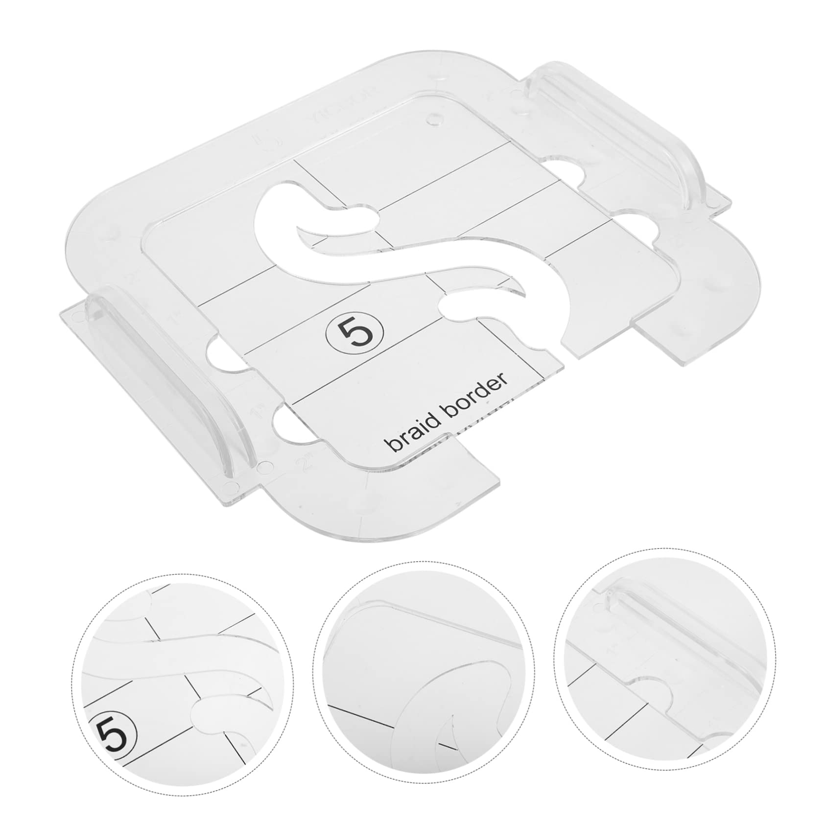 Housoutil 2 Juegos Plantilla de Costura de Acrílico para Patchwork de Regla de Costura Práctica y Duradera para Manualidades Casa para Acolchado y