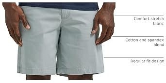 Lee Men's Regular Fit Flat Front Short