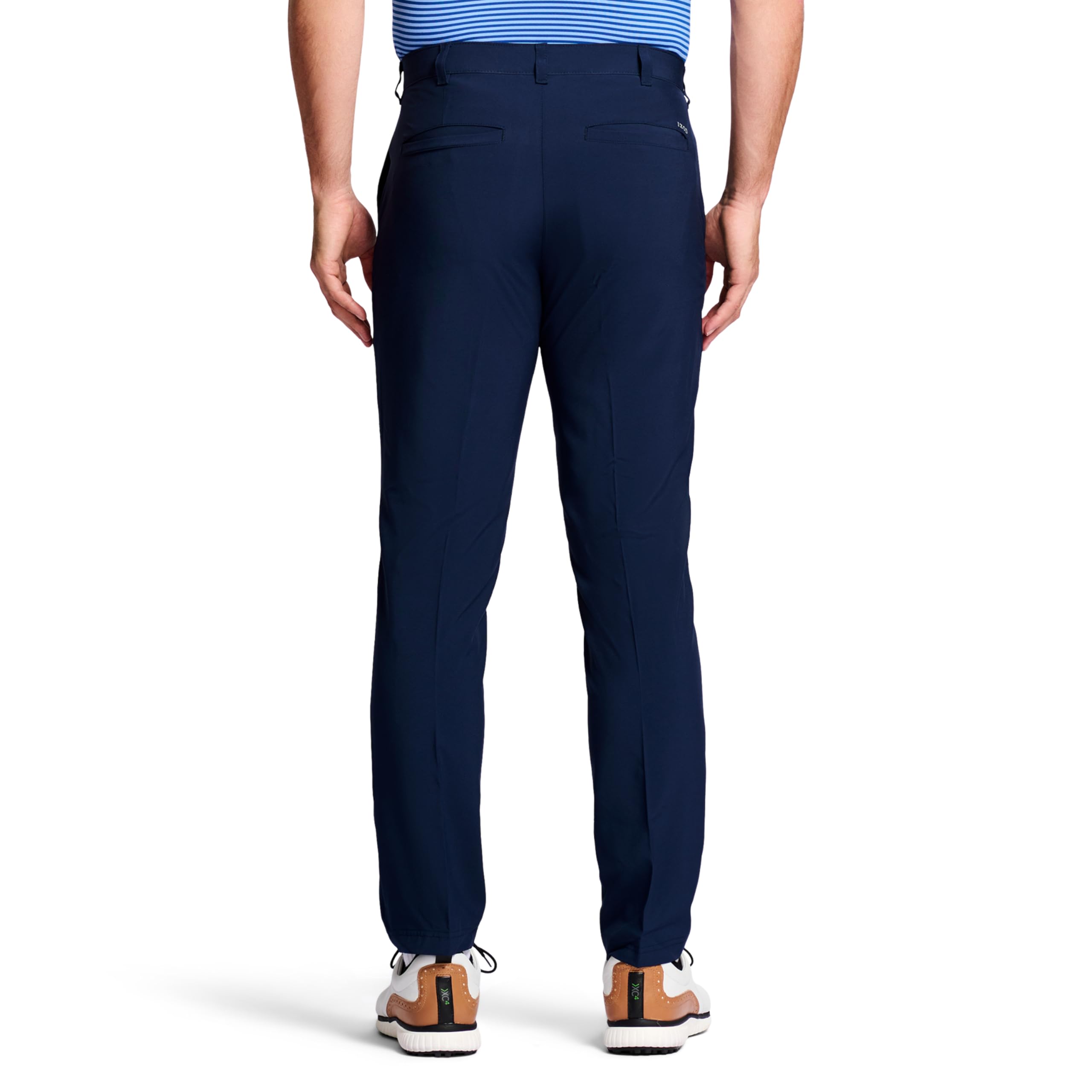 Izod Pantalones de Golf Swingflex de Corte Recto Y Parte Delantera Plana - Pantalones Informales Hombre
