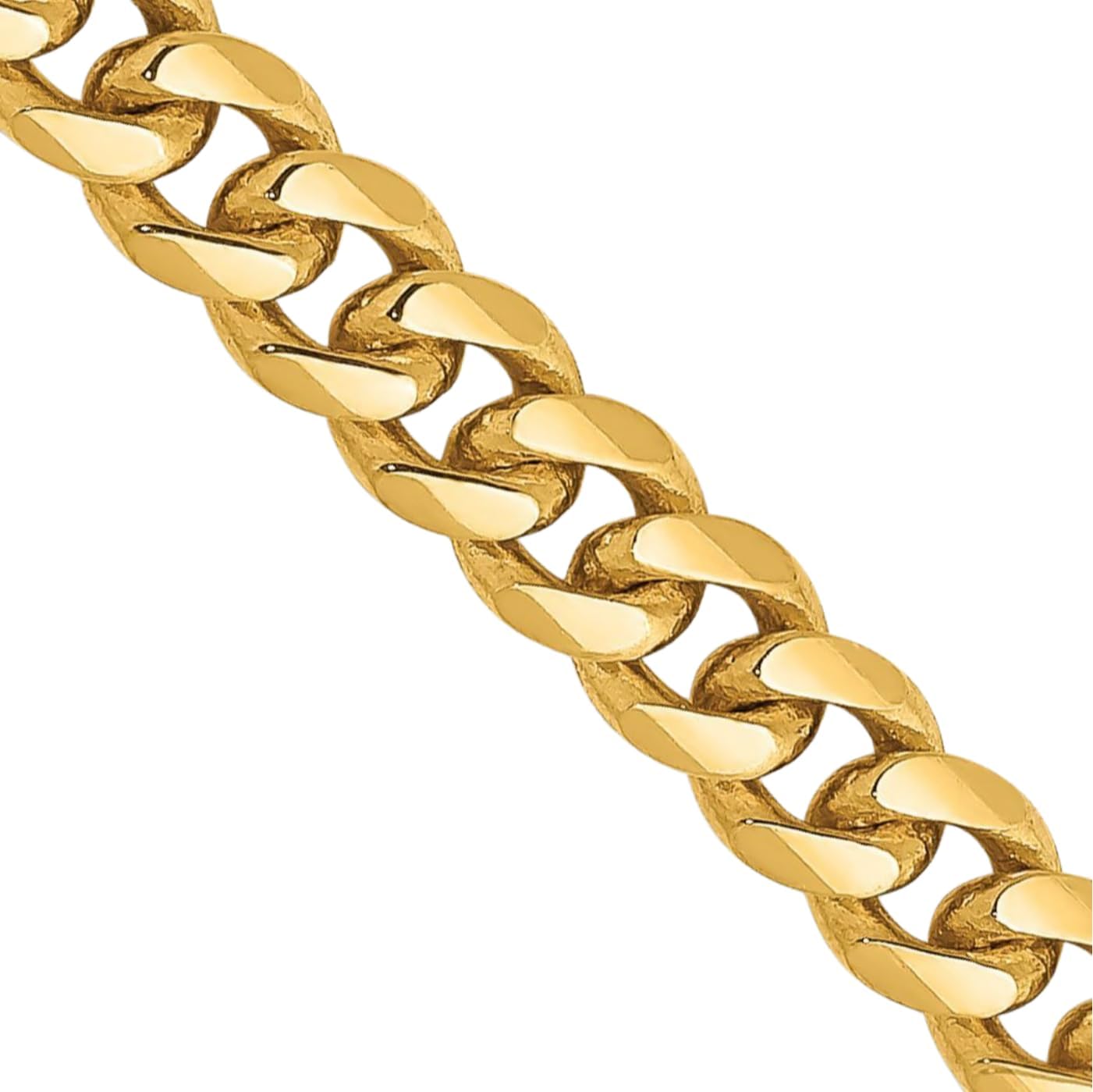 IceCarats 14K Solid Yellow Gold 4.25mm Thick Miami Cuban Chain Necklace Polished