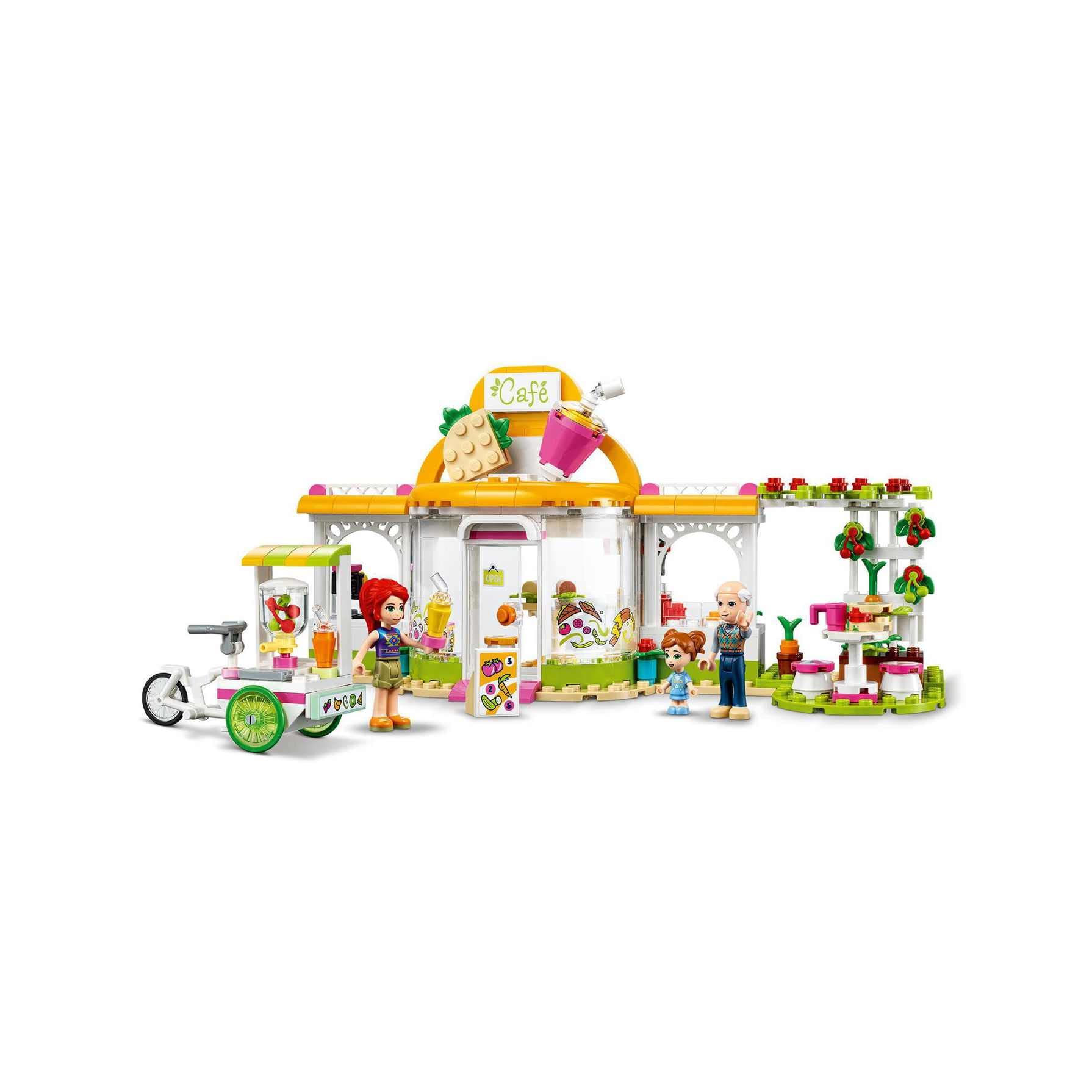 LEGO Friends 41444 El Café Bio de Heartlake City con 3 Mini muñecas, Juego Educativo para niños de 6 años y más