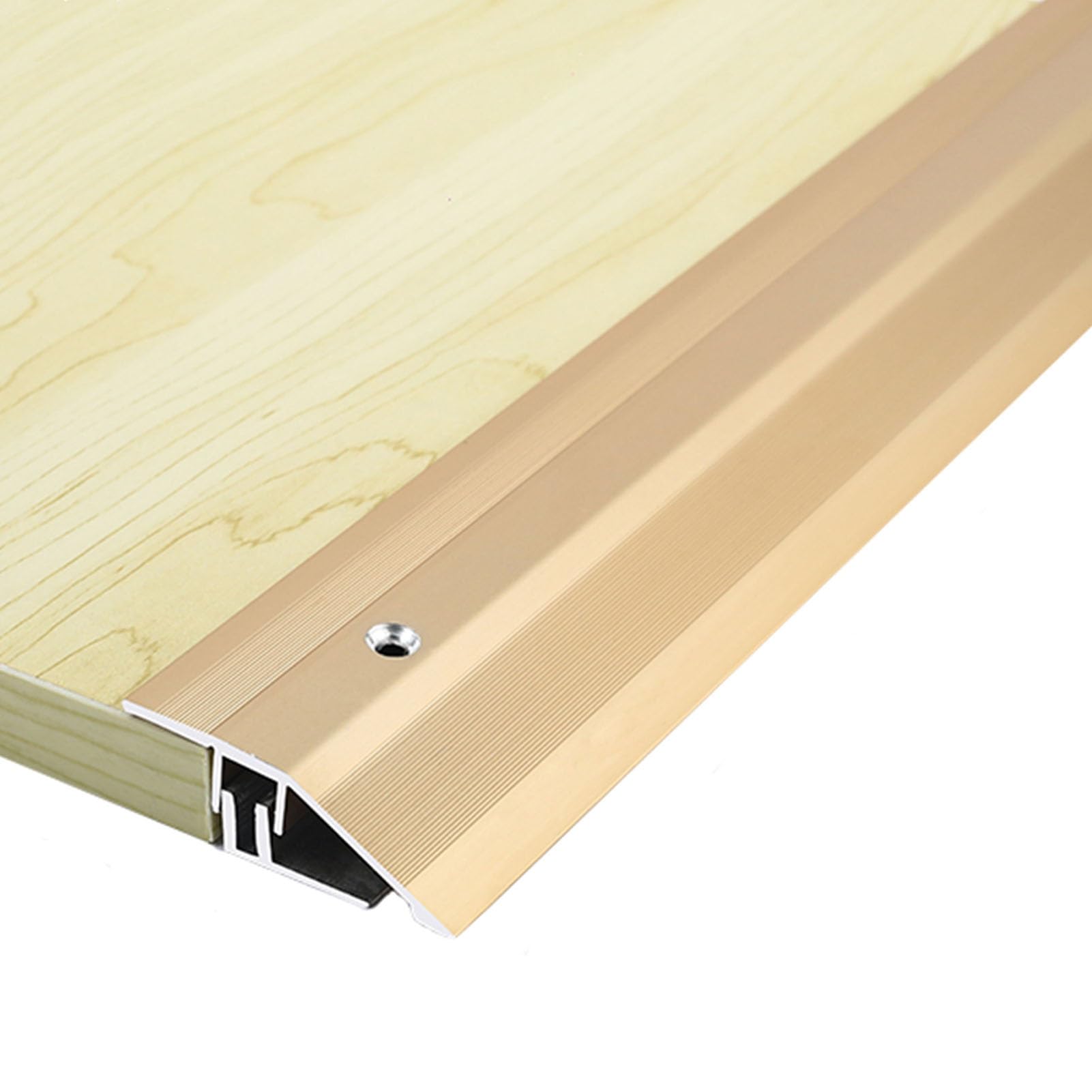 Antypoślizgowa aluminiowa rampa progowa - listwa przejściowa 90 cm zapewnia łatwy dostęp i bezpieczeństwo - idealna do podłóg laminowanych, dywanów i płytek