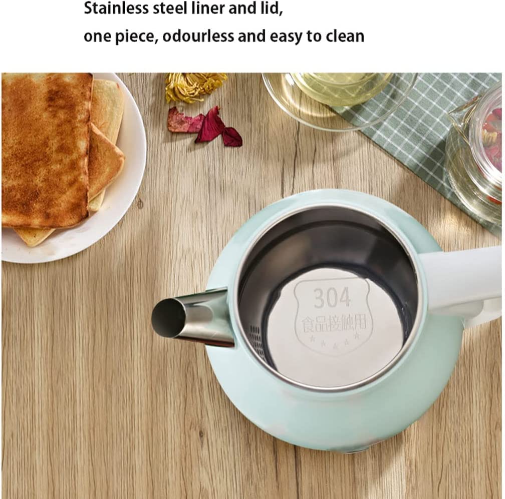 Bollitore elettrico, bollitore elettrico, base girevole a 360 gradi, caldaia per acqua calda con indicatore LED, bollitore d'acqua, 1 l, spegnimento automatico e protezione a secco, facile da
