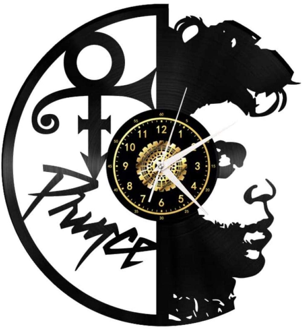 Vinyl Wall Clock Singer Prince-Retro Atmospheric Outline Record Handmade Gift Cool Home Art Decoration