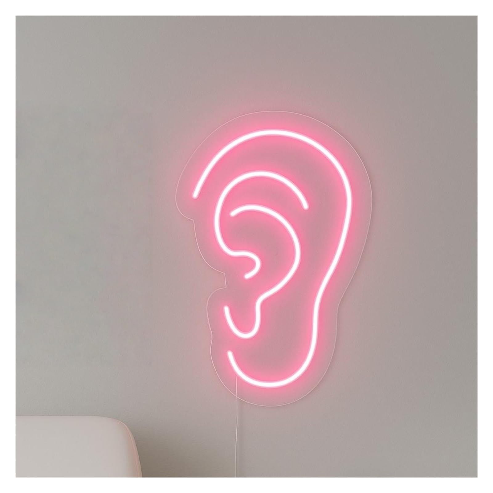 Shouxi A Sign Lamp Ear Neon Sign, Suitable For Doctor's Office Wall Rt Decor With Dimmable 38Cm