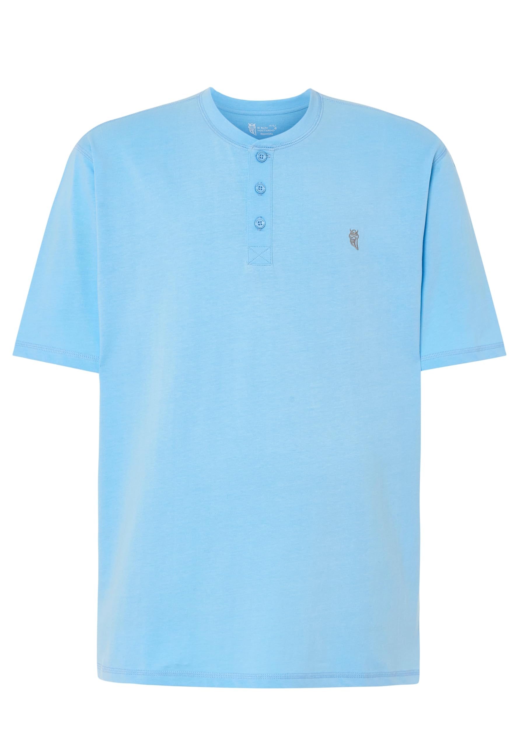 El Búho Nocturno Haut de Pyjama Manches Longues Homme Pyjama T-Shirt Homme Manches Courtes Maille Uni