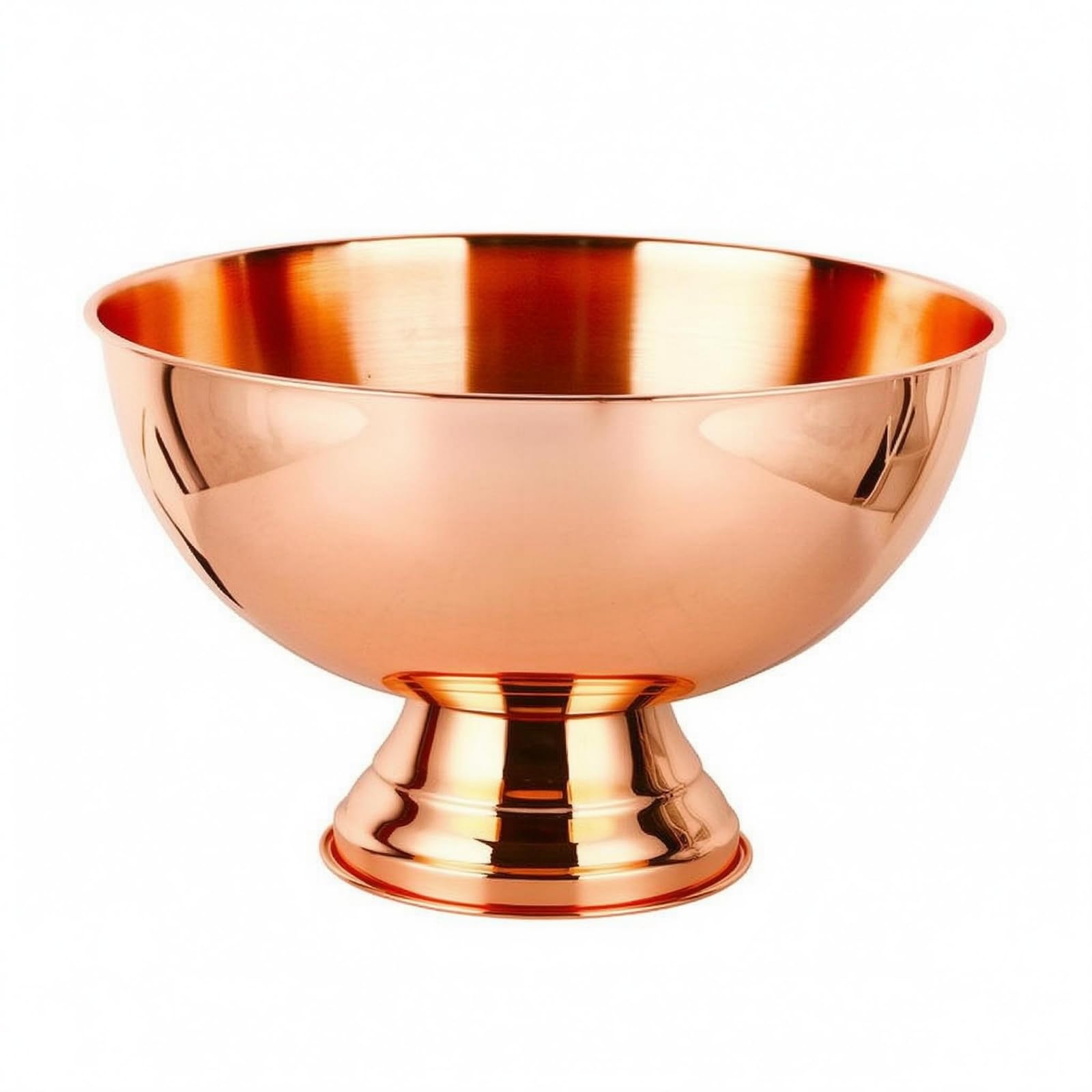 F Fityle Secchiello Champagne Secchiello Ghiaccio Ciotola Vino Catino Birra in Acciaio Inox Finitura Bocca Larga per Bottiglie E Cocktail Base Alta Capienza, Oro Rosa
