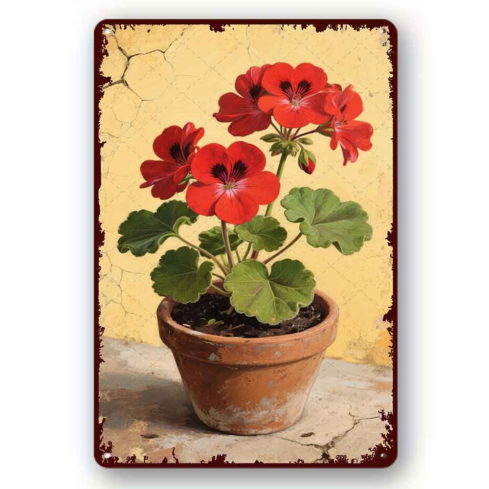 peiyeety Funny Metal Tin Sign Flower Vintage Metal Sign For Home Outdoor Indoor Office Bar Yard Decor 8x12 Inch