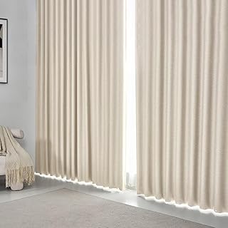 HIMENO カーテン 遮光カーテン 1級遮光 130cm丈 幅70cm 2枚組 おしゃれ 厚手 断熱 防寒 防音 無地 UVカット 節電対策 省エネ 昼夜目隠し アジャスターフック付き 小窓 出窓 寝室 リビング 北欧 シンプル ベージュ 洗える