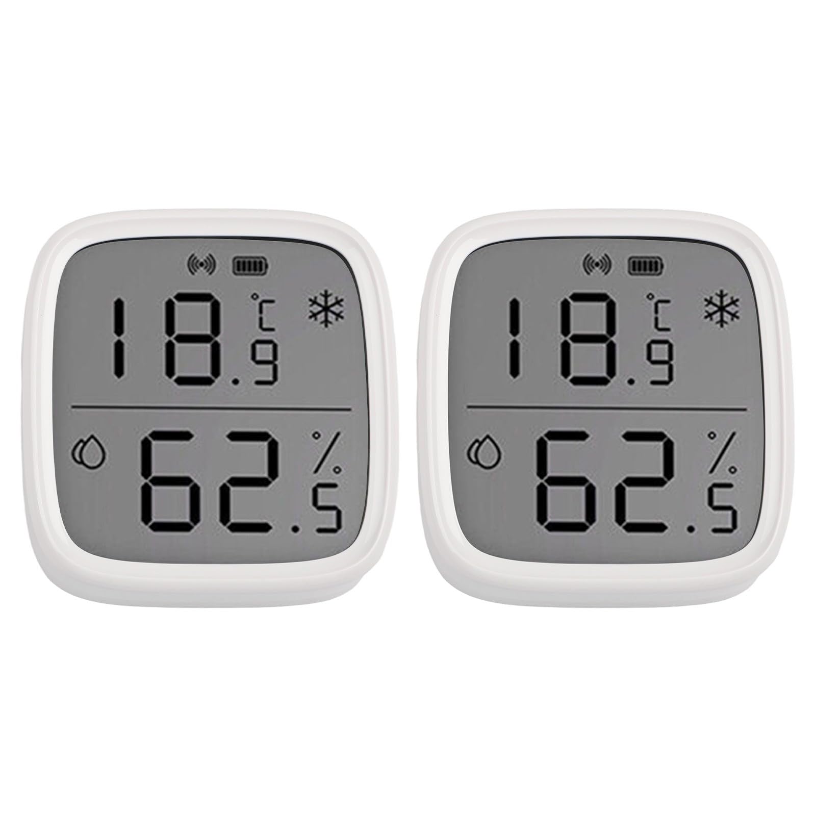 Zigbee - Sensor de temperatura y humedad con pantalla LCD, sensor inalámbrico SNZB-02D para monitoreo en tiempo real, para Alexa, color blanco