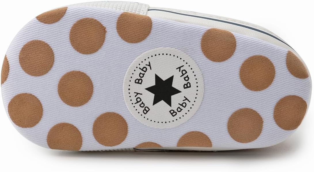 Meckior Save Beautiful Baby Girls Boys Canvas Sneakers Soft Sole High-Top Ankle Infant First Walkers Crib Shoes - Image 5