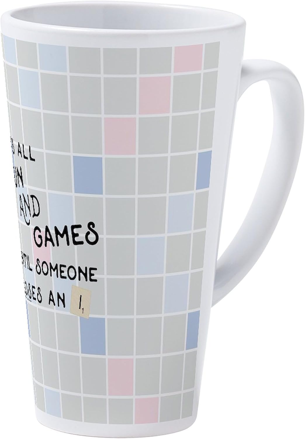 CafePress Scrabble All Fun And Games 17 oz Latte Mug
