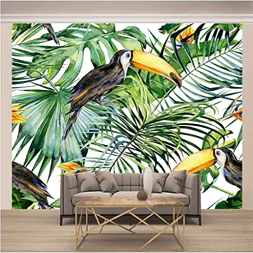 Papier Peint Perroquet Jungle canevas haut de gamme 3D poster mural 350x256 cm