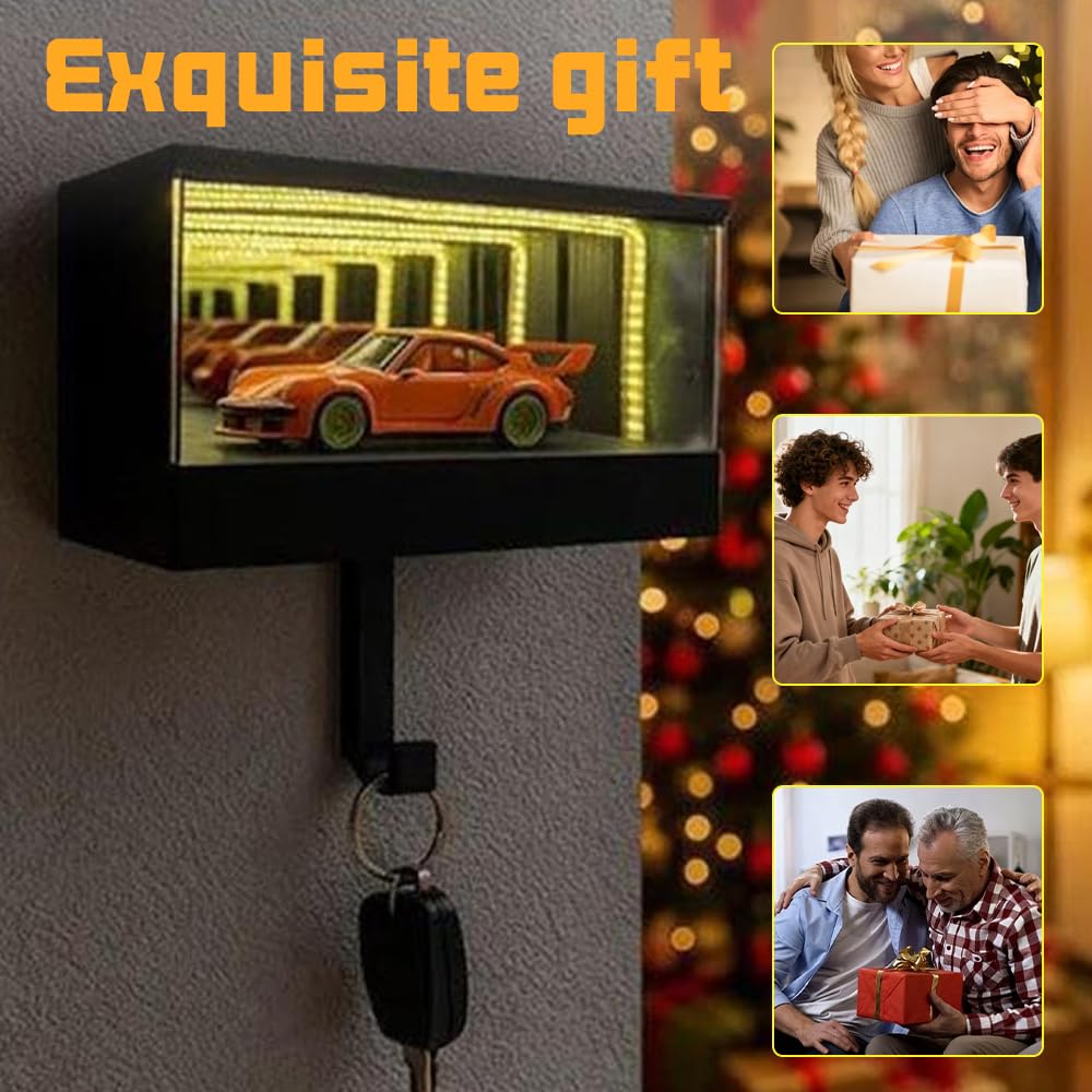 Portachiavi Da Garage, Gancio Portachiavi Infinity Garage Con Luce A LED, Infinity Garage Portachiavi, Ricarica Usb, Portachiavi Garage Per Casa, Appartamento, Ingresso, Ufficio, Posta
