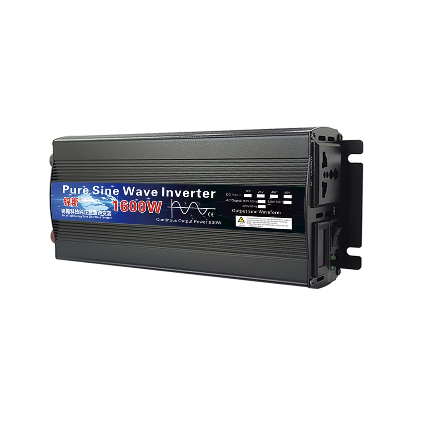 Inverter a Onda sinusoidale Pura 12V 24V 110V 220V 1000w 2000w 2600w Inversor 12V 48V a 220V Convertitore Inverter Solare di Potenza Display a LED(2600W,12V-110-120V 60HZ)