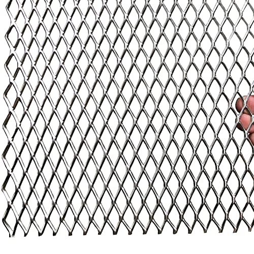 FengYoo Expansion Lochplatte Streckmetall Edelstahl Wabengitter 1010mm X405mm Streckgitter Edelstahl Lochblech |Dicke 2.0mm Öffnung 10X25mm Rhombus Drahtgitter |Gitter
