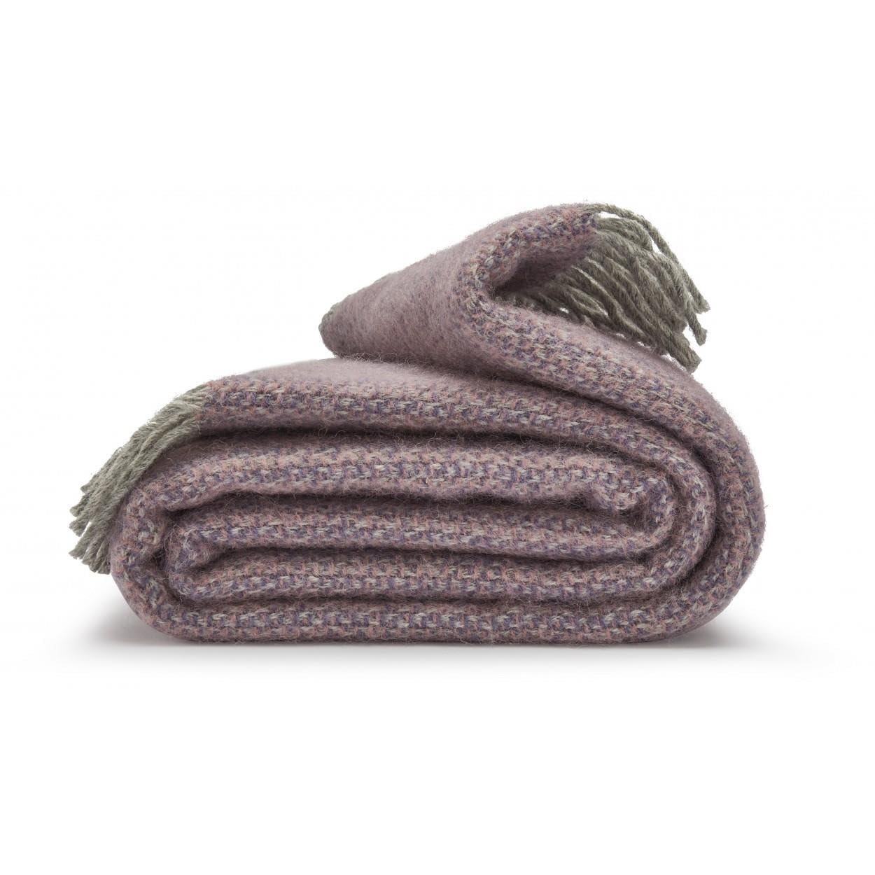 Tweedmill Purple Lifestyle Illusion Blanket/Throw - Lavender - 150Cm X183cm - 100% New Pure Wool, Made In Uk