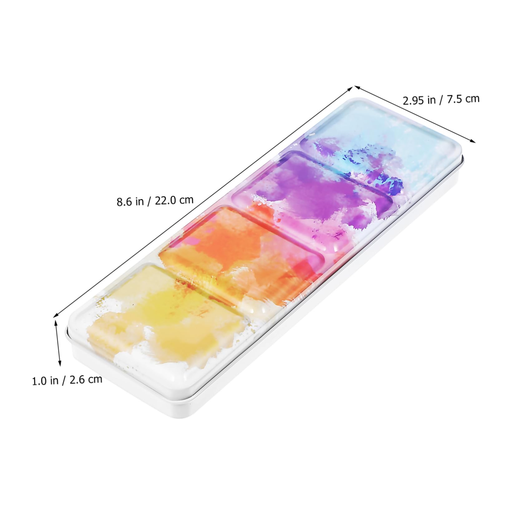 SHINEOFI 4 Stück Leerer Aquarell-palettenkasten Nasse Palette Wasserstift Pinsel Mini-reisefarbpalette Leere Dose Malpalette Aquarellstift Deckel Waschbar Eisen