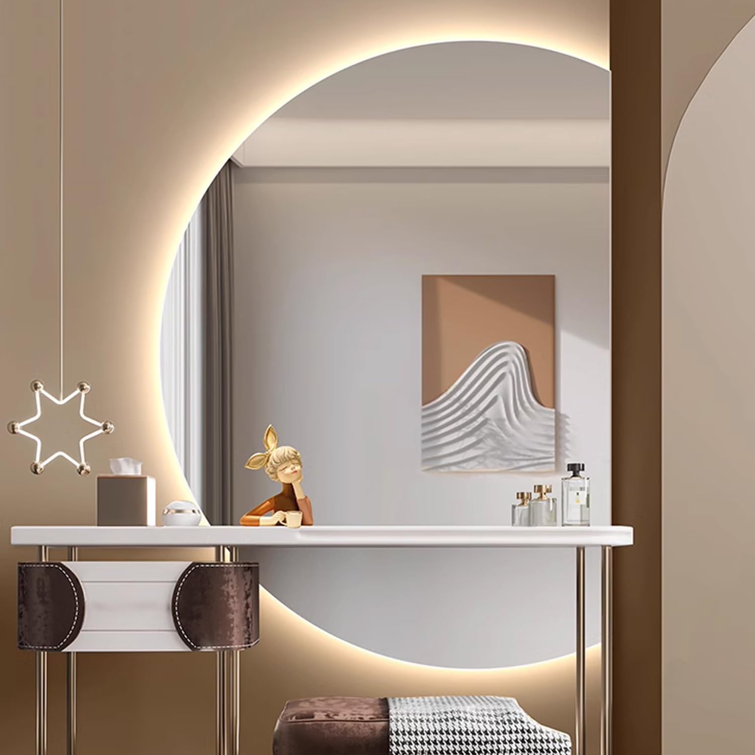 FGXHHS LED with Defogging and Dimmable Backlight for Vanity Full-Length Use