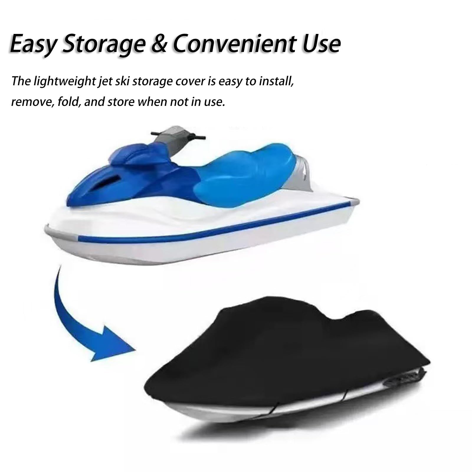 Funda para Moto acuática, Compatible con Sea-Doo FishPro Sport 170 2019–2026, para Exteriores, 210D, para embarcaciones, remolques y atraques,2-Grey