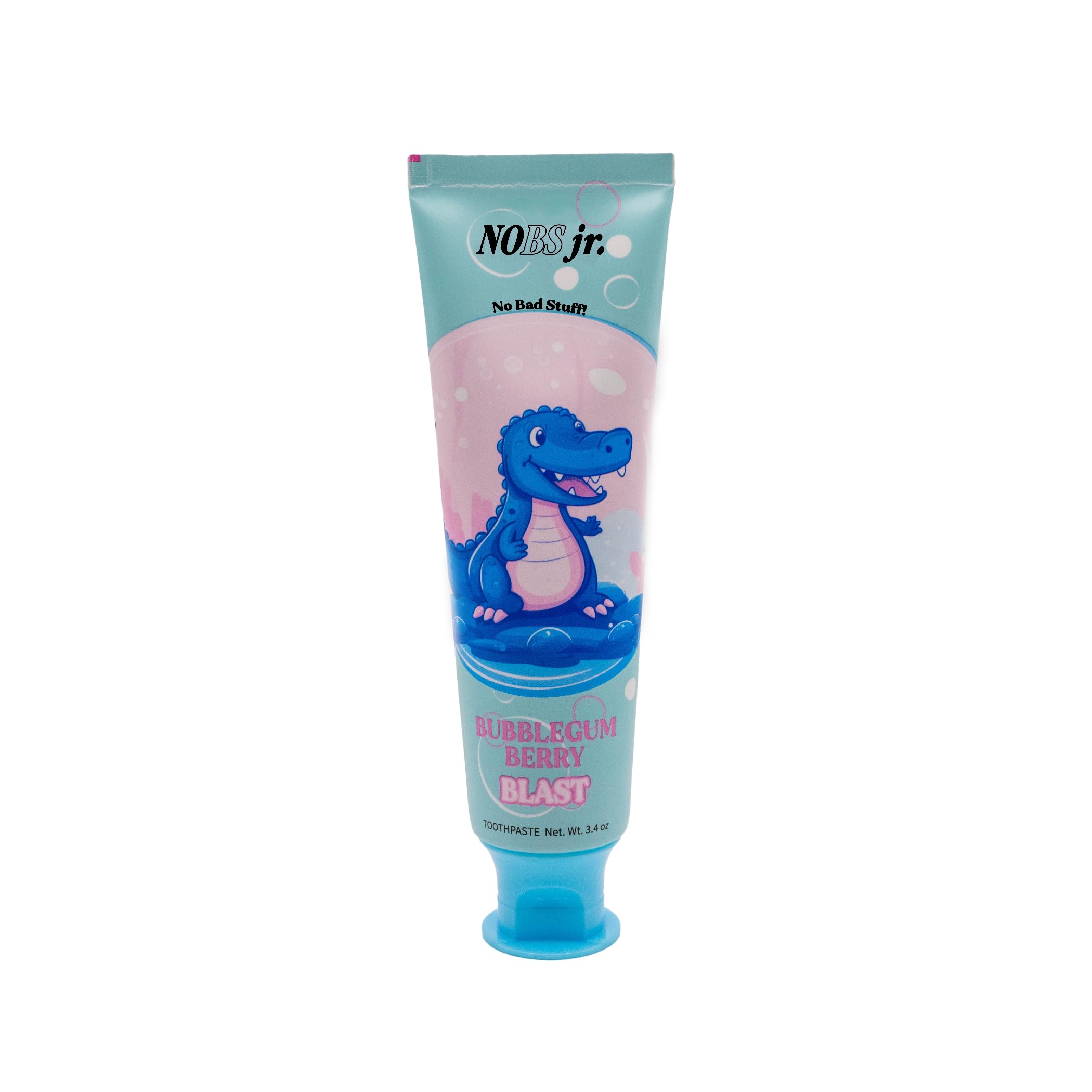 NOBS Jr. Kids Nano Hydroxyapatite Toothpaste – Fluoride Free, SLS-Free, Remineralizing - Dentist Formulated - Bubblegum Berry