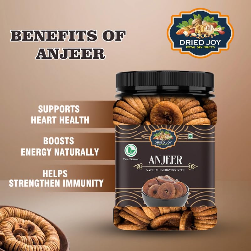 Image of DRIED JOY Premium Afghani anjeers Dry Fruit | Natural Figs & Dried Fig Rich in Vitamins, Fiber, Calcium & Iron Ideal for Healthy Snacking Dieting & Breakfast Non-GMO, Low Fat 1 Kg