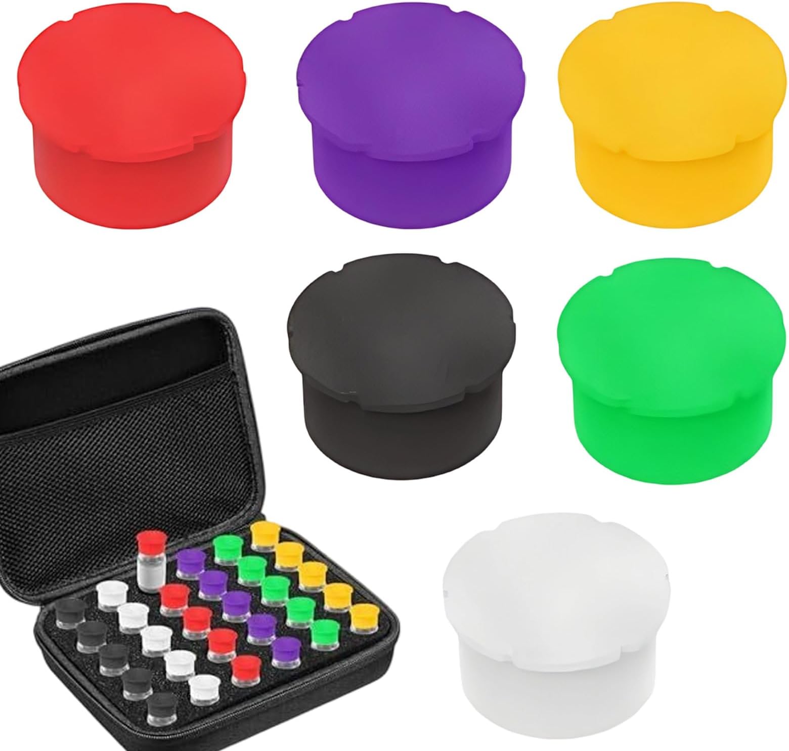 6 Pcs Glass Vial Caps Easy Clean Lab Equipment Lids - Waterproof Lids - For Quick Organization Oil Storage Scientific Research Clinics