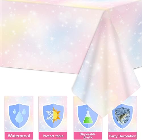 Miniatura 3 de Juego de vajilla pastel arcoíris pastel para fiesta de cumpleaños, servilletas, fiesta temática de arco iris, cubierta de mesa desechable, vajilla