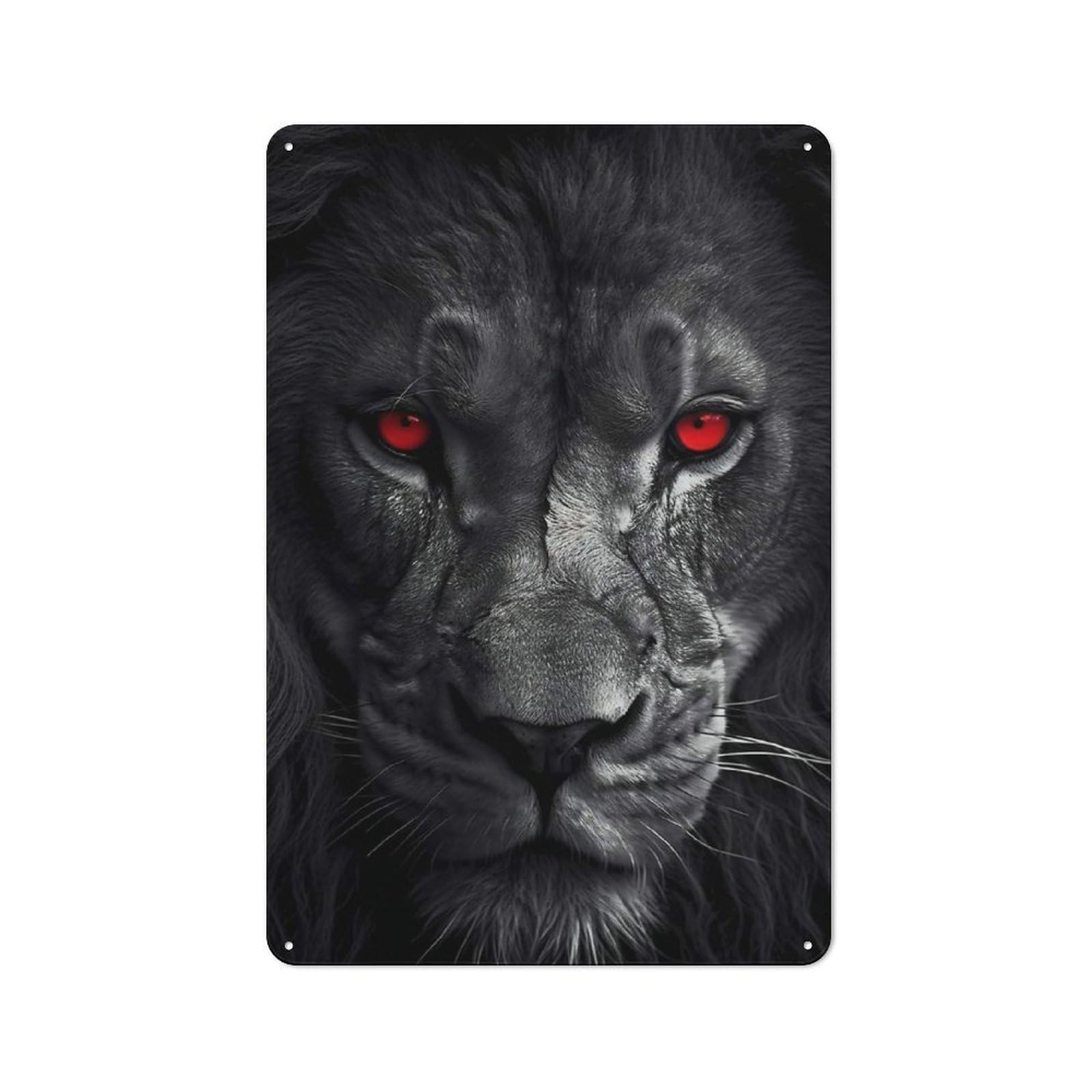 Tin Wall Plaque 30x20cm with King of The Jungle for Pub Or Café, for Hospitality Wall Decor Collectors