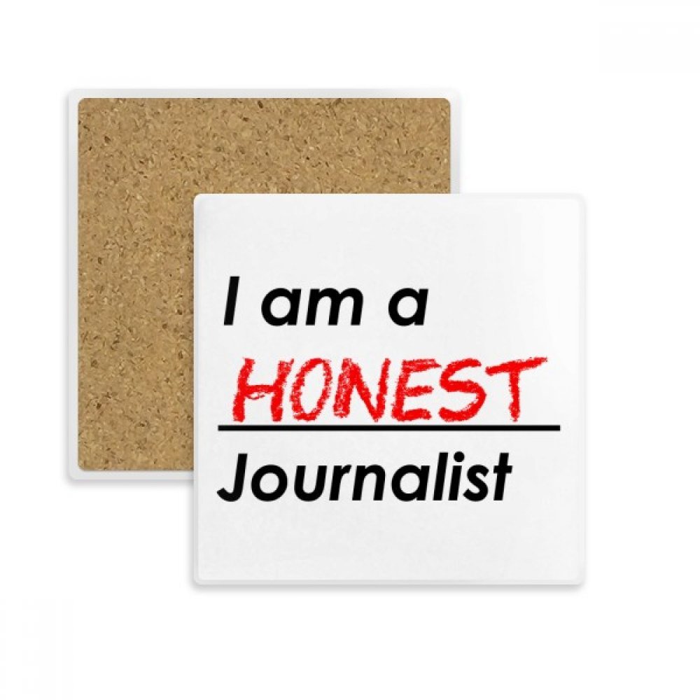 Coaster Tasse Journaliste honnête dessous de verre absorbant multicolore