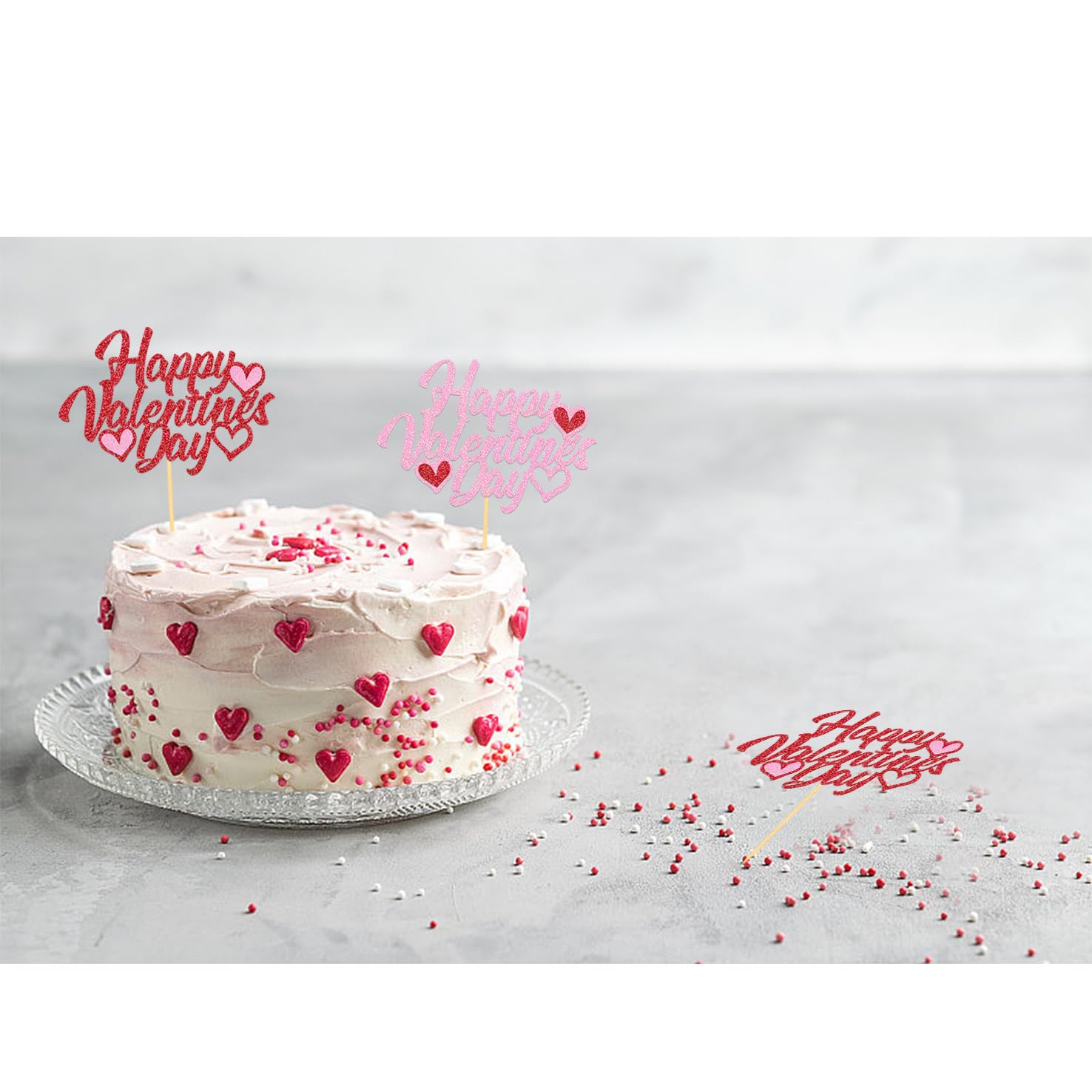24Pcs Happy Valentine's Day Cupcake Toppers,Sweet Love Theme Cupcake Picks for Valentine's Cake Decorations (A) - Image 4
